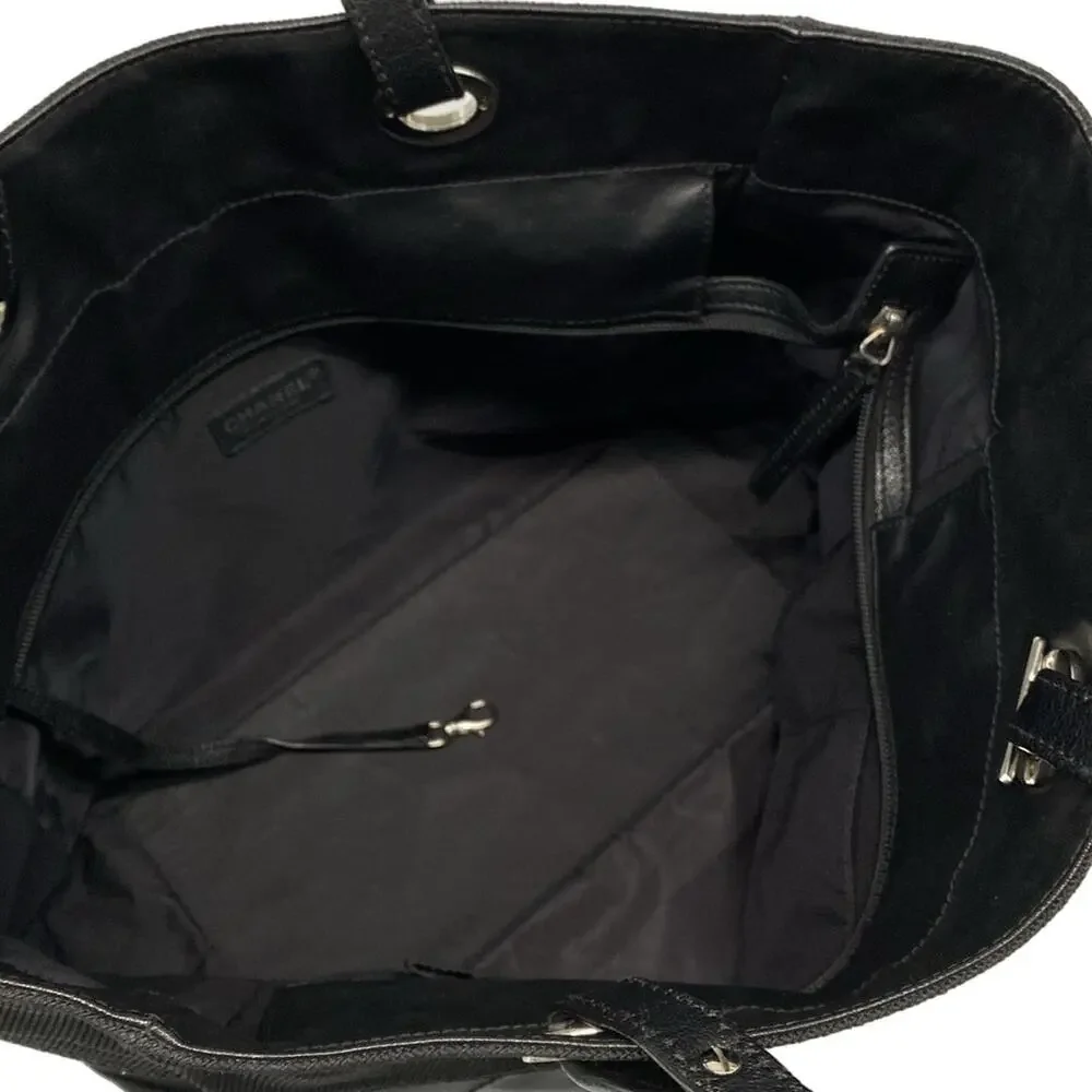 Chanel Paris Biarritz Tote MM Tote Bag Coated Canvas Nylon Leather